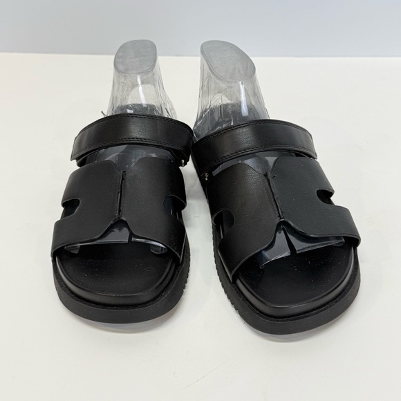 WILD FABLE Black chunky flat slide sandals size 7.5 - Picture 1 of 8